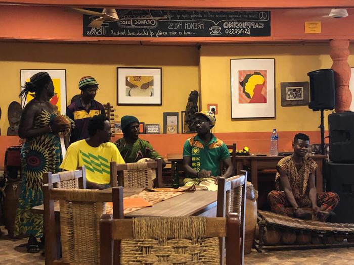 Ghana inside a restaurant 